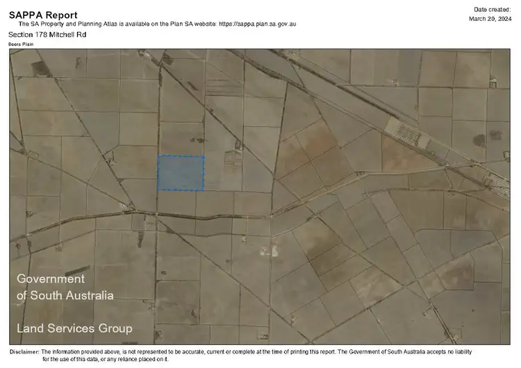 Floorplan of Homely rural property listing, Section 178 Mitchell Road, Boors Plain SA 5554