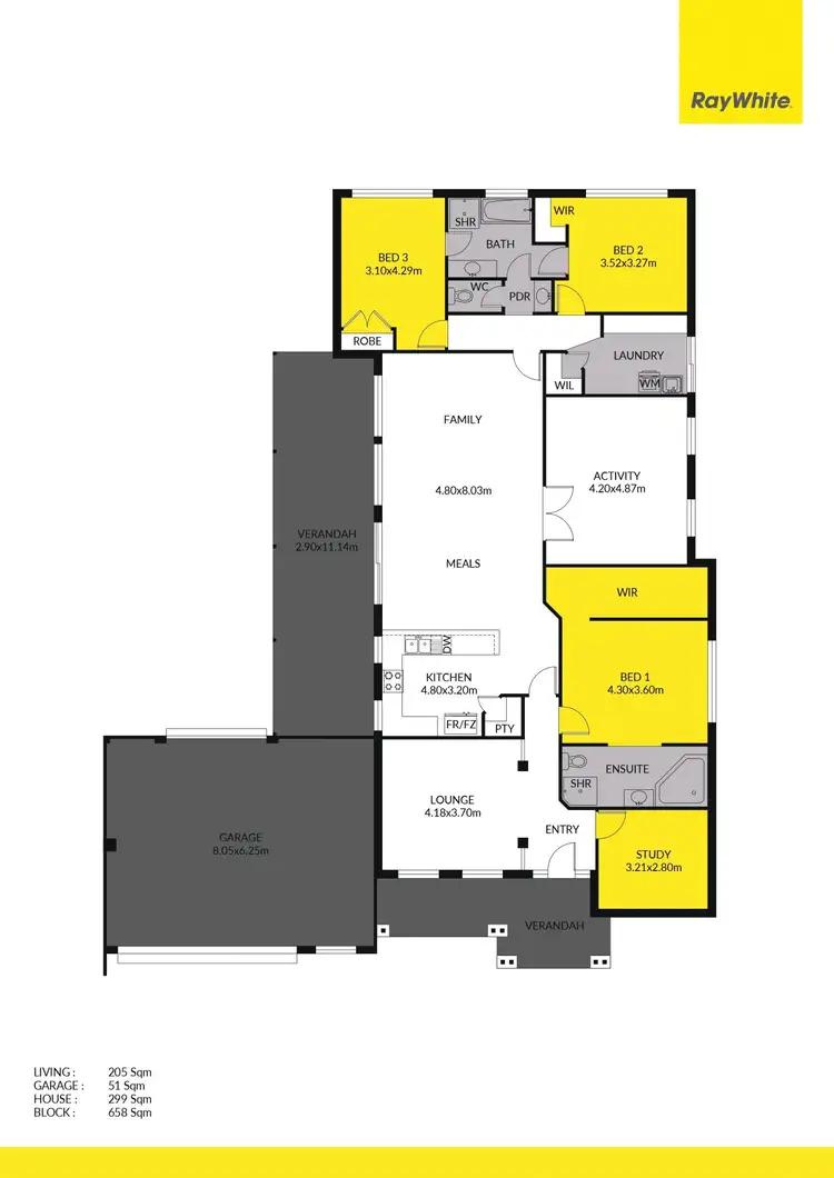 Floorplan of Homely house listing, 6 Zeus Avenue, Madeley WA 6065