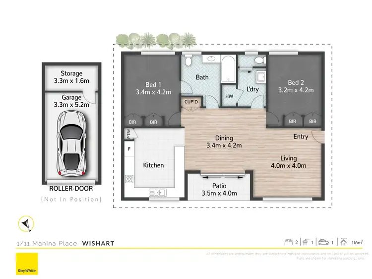Floorplan of Homely unit listing, 1/11 Mahina Place, Wishart QLD 4122