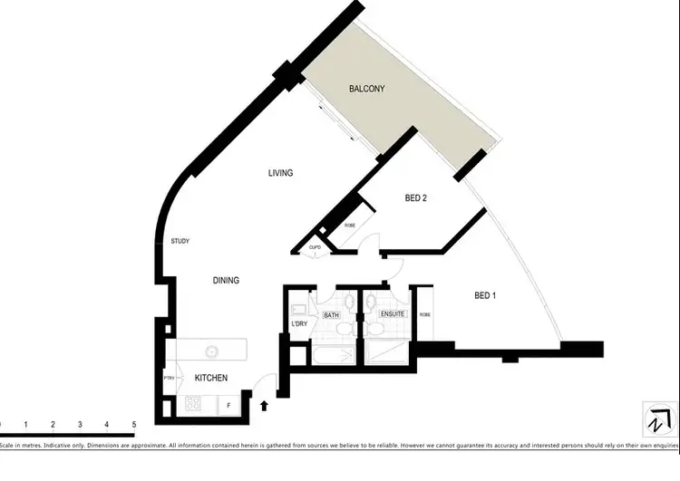Floorplan of Homely apartment listing, 123/26 Felix Street, Brisbane City QLD 4000