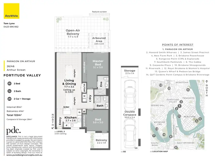 Floorplan of Homely apartment listing, 26/46 Arthur Street, Fortitude Valley QLD 4006