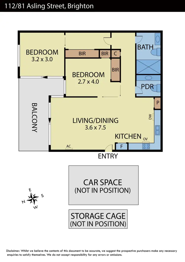 Floorplan of Homely apartment listing, 112/81 Asling Street, Brighton VIC 3186