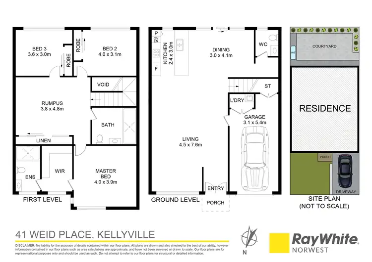 Floorplan of Homely townhouse listing, 41 Weid Place, Kellyville NSW 2155