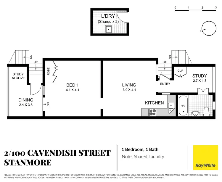 Floorplan of Homely apartment listing, 2/100 Cavendish Street, Stanmore NSW 2048