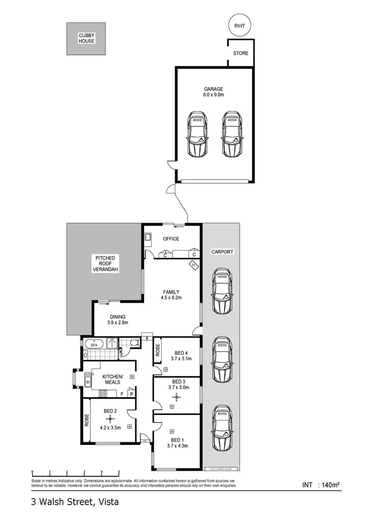 Floorplan of Homely house listing, 3 Walsh Street, Vista SA 5091