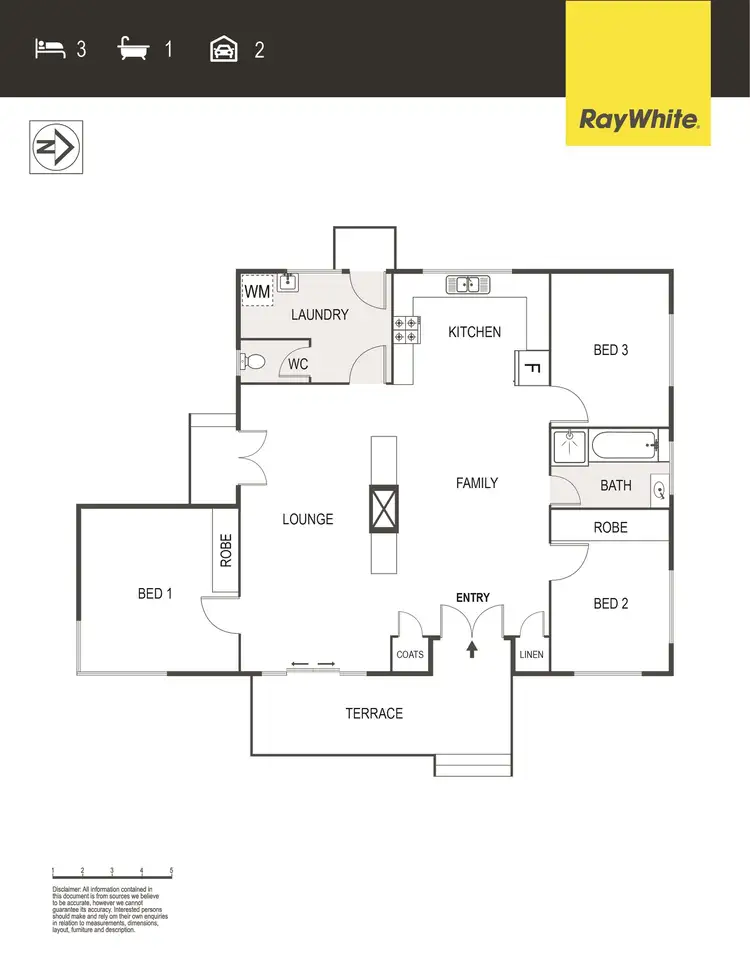 Floorplan of Homely house listing, 3 Vercoe Place, Fraser ACT 2615