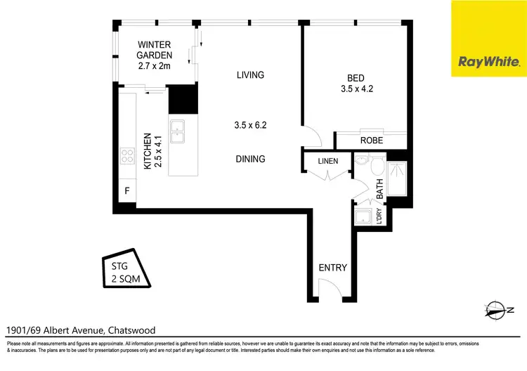 Floorplan of Homely unit listing, 1901/69 Albert Avenue, Chatswood NSW 2067