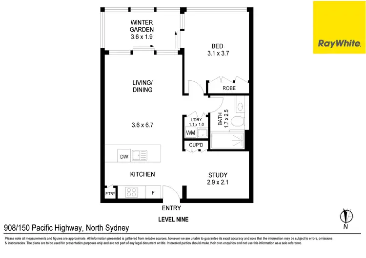 Floorplan of Homely unit listing, 908/150 Pacific Highway, North Sydney NSW 2060