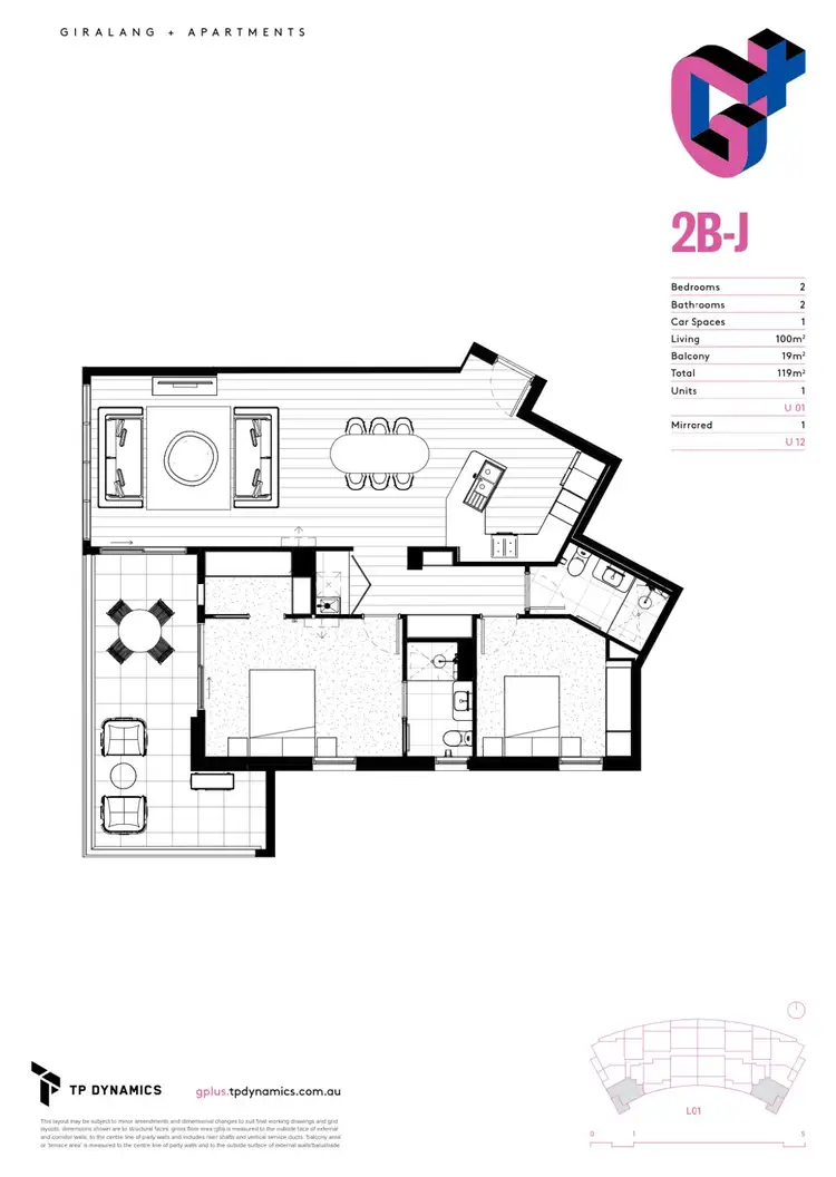 Floorplan of Homely apartment listing, 1/70 Canopus Crescent, Giralang ACT 2617