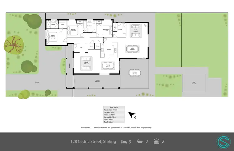 Floorplan of Homely house listing, 128 Cedric Street, Stirling WA 6021