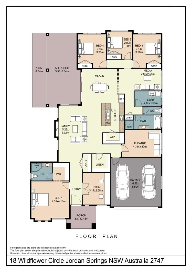 Floorplan of Homely house listing, 18 Wildflower Circle, Jordan Springs NSW 2747