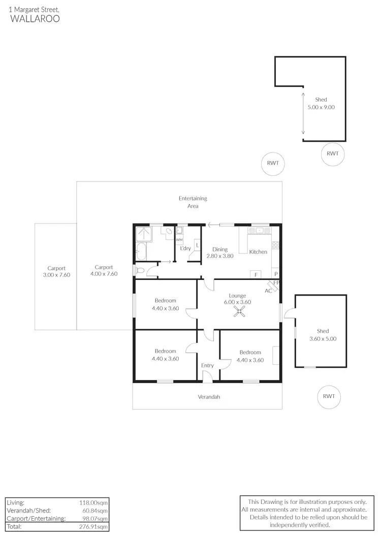 Floorplan of Homely house listing, 1 Margaret Street, Wallaroo SA 5556