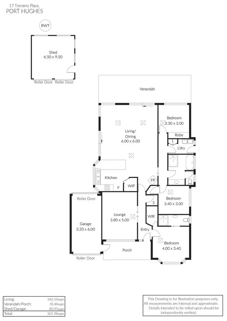 Floorplan of Homely house listing, 17 Trenerry Place, Port Hughes SA 5558