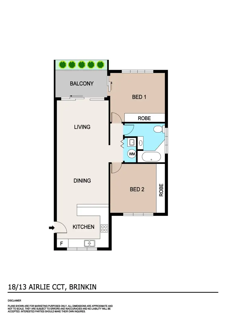Floorplan of Homely unit listing, 18/13 Airlie Circuit, Brinkin NT 810