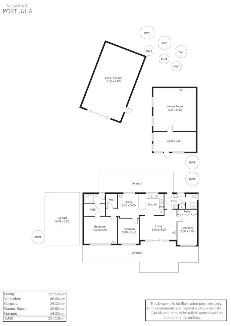 Floorplan of Homely house listing, 5 Julia Road, Port Julia SA 5580