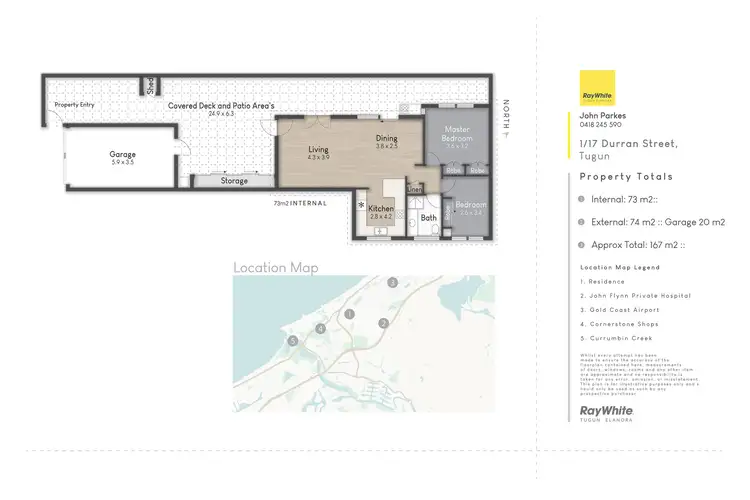 Floorplan of Homely semi-detached listing, 1/17 Durran Street, Tugun QLD 4224