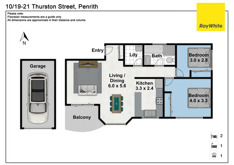 Floorplan of Homely unit listing, 10/19-21 Thurston Street, Penrith NSW 2750