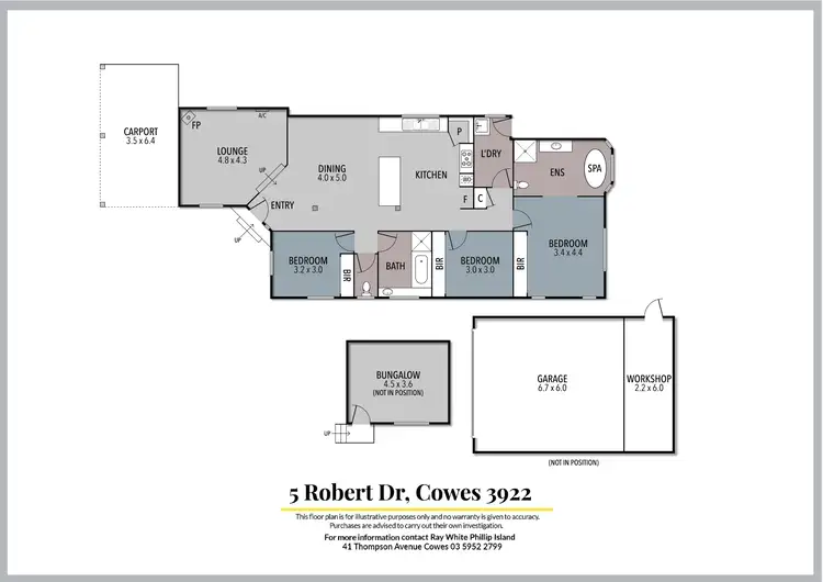 Floorplan of Homely house listing, 5 Robert Drive, Cowes VIC 3922