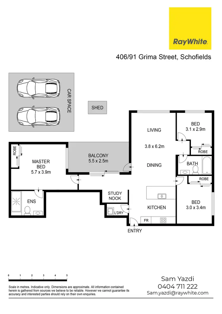 Floorplan of Homely unit listing, 406/91A Grima Street, Schofields NSW 2762