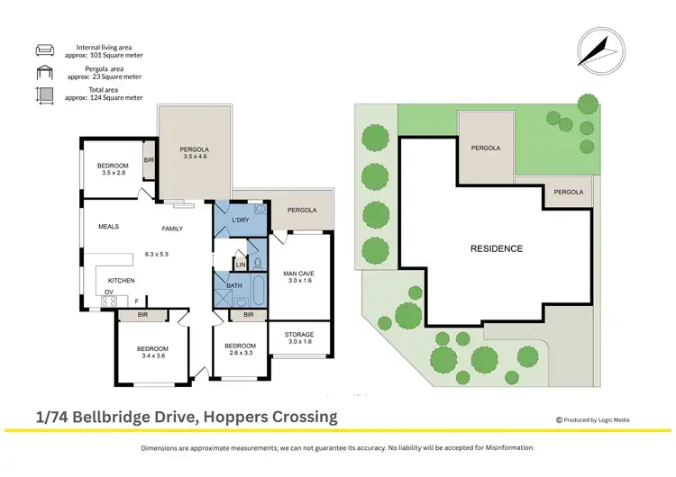 Floorplan of Homely other listing, 1/74 Bellbridge Drive, Hoppers Crossing VIC 3029