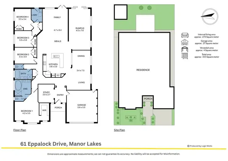 Floorplan of Homely house listing, 61 Eppalock Drive, Manor Lakes VIC 3024