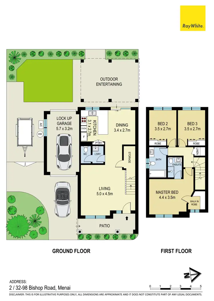 Floorplan of Homely townhouse listing, 2/32-98 Bishop Road, Menai NSW 2234