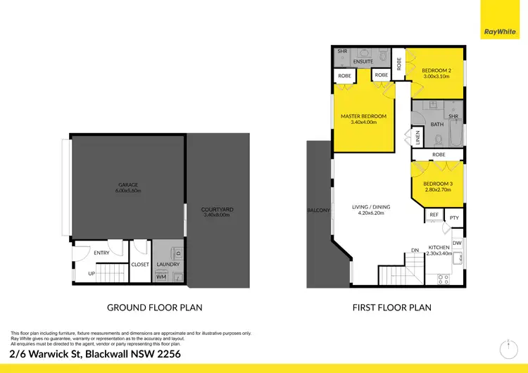 Floorplan of Homely townhouse listing, 2/6 Warwick Street, Blackwall NSW 2256