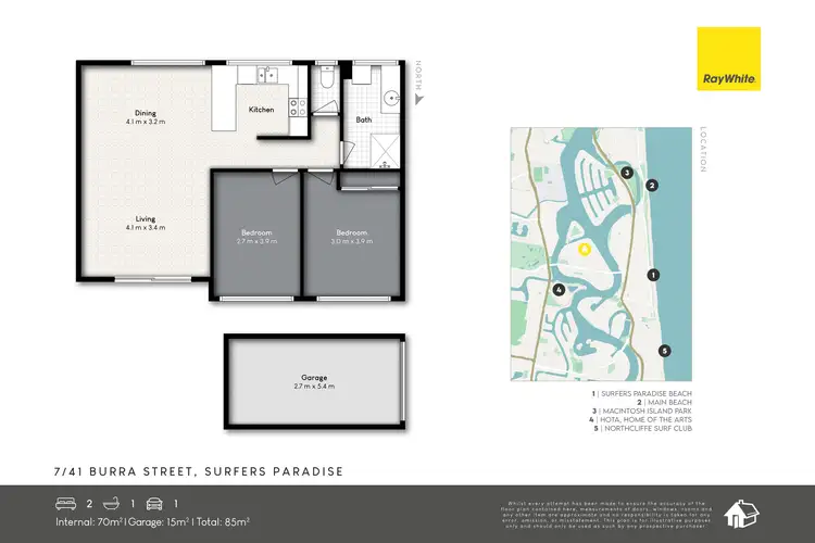 Floorplan of Homely unit listing, 7/41 Burra Street, Chevron Island QLD 4217