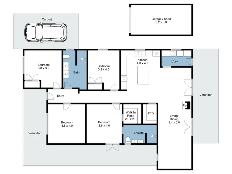 Floorplan of Homely house listing, 48 Benalla Street, Benalla VIC 3672