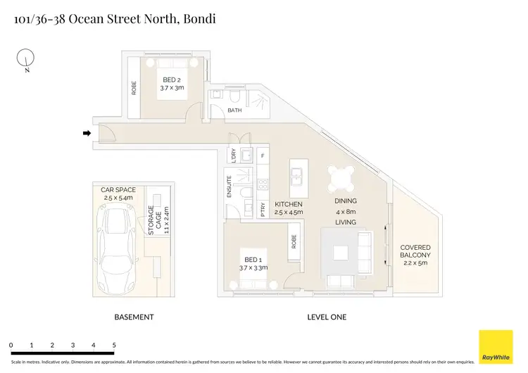 Floorplan of Homely apartment listing, 101/36-38 Ocean Street North, Bondi NSW 2026