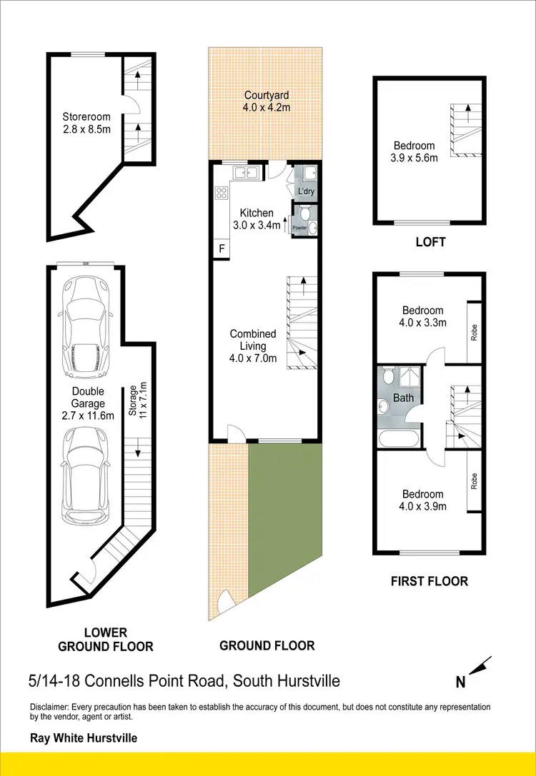 Floorplan of Homely townhouse listing, 5/14-18 Connells Point Road, South Hurstville NSW 2221