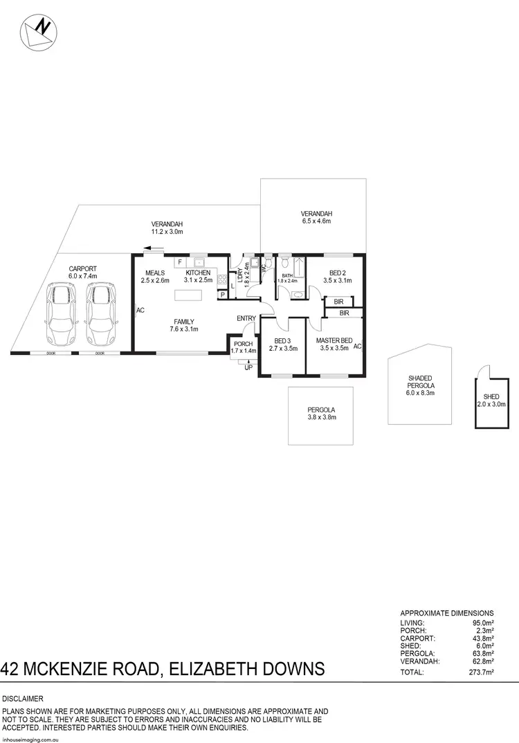 Floorplan of Homely house listing, 42 Mckenzie Road, Elizabeth Downs SA 5113