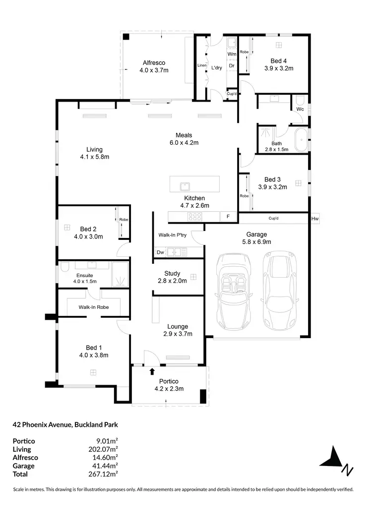 Floorplan of Homely house listing, 42 Phoenix Avenue, Riverlea Park SA 5120