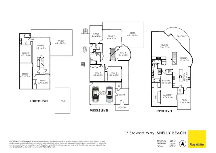 Floorplan of Homely house listing, 17 Stewart Way, Shelly Beach QLD 4551