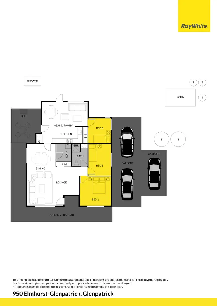 Floorplan of Homely house listing, 950 Elmhurst - Glenpatrick Road, Glenpatrick VIC 3469
