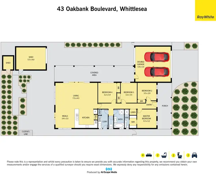 Floorplan of Homely house listing, 43 Oakbank Boulevard, Whittlesea VIC 3757