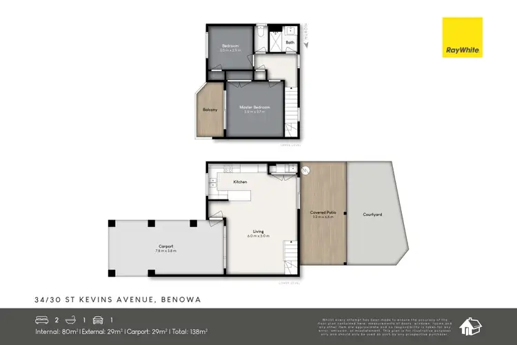 Floorplan of Homely townhouse listing, 34/30 St Kevins Avenue, Benowa QLD 4217
