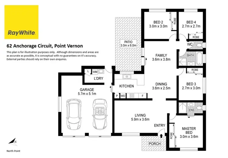 Floorplan of Homely house listing, 62 Anchorage Circuit, Point Vernon QLD 4655