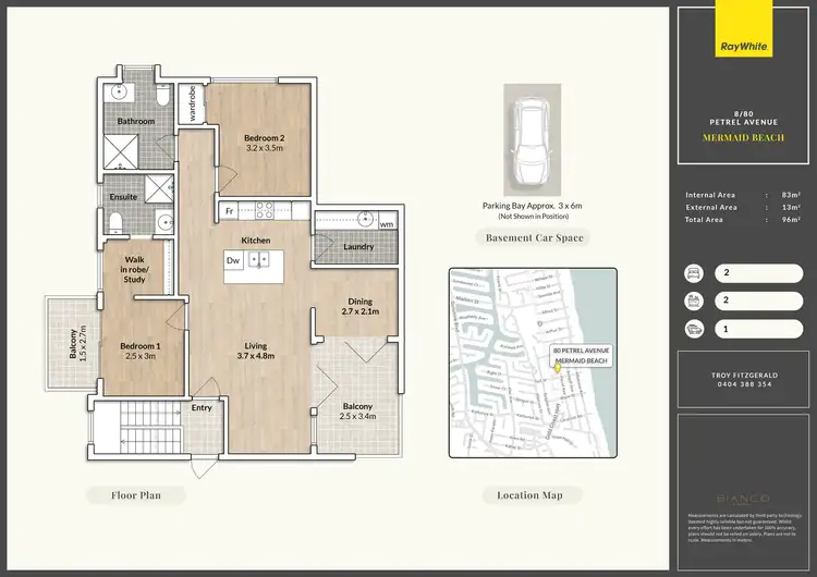 Floorplan of Homely unit listing, 8/80 Petrel Avenue, Mermaid Beach QLD 4218