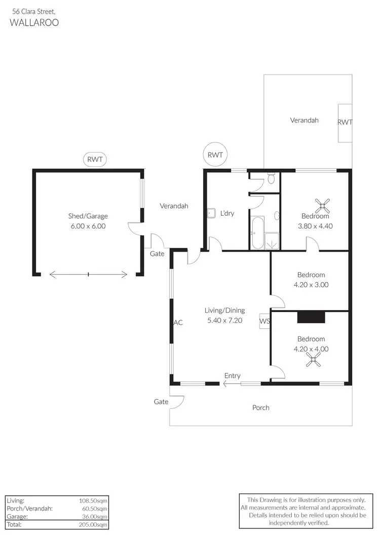 Floorplan of Homely house listing, 56 Clara Street, Wallaroo SA 5556