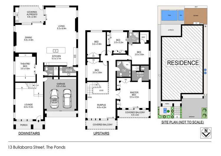 Floorplan of Homely house listing, 13 Bullaburra Street, The Ponds NSW 2769