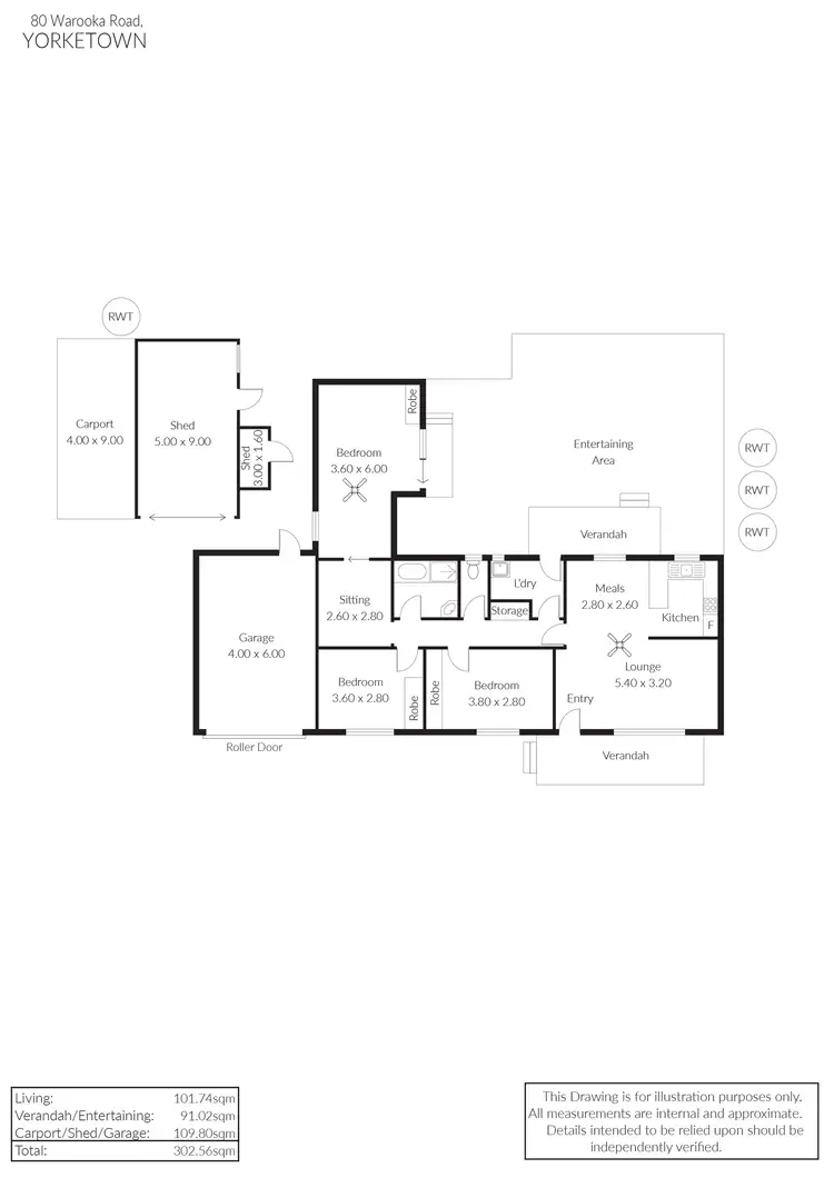 Floorplan of Homely house listing, 80 Warooka Road, Yorketown SA 5576