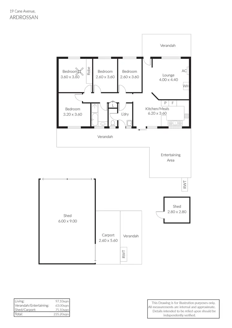 Floorplan of Homely house listing, 19 Cane Avenue, Ardrossan SA 5571