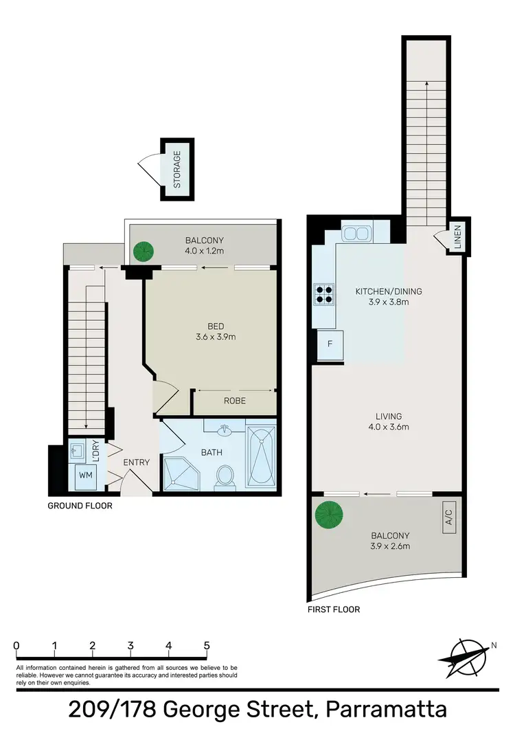 Floorplan of Homely apartment listing, 209/178 George Street, Parramatta NSW 2150