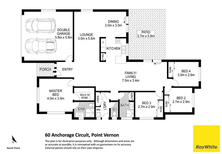 Floorplan of Homely house listing, 60 Anchorage Circut, Point Vernon QLD 4655