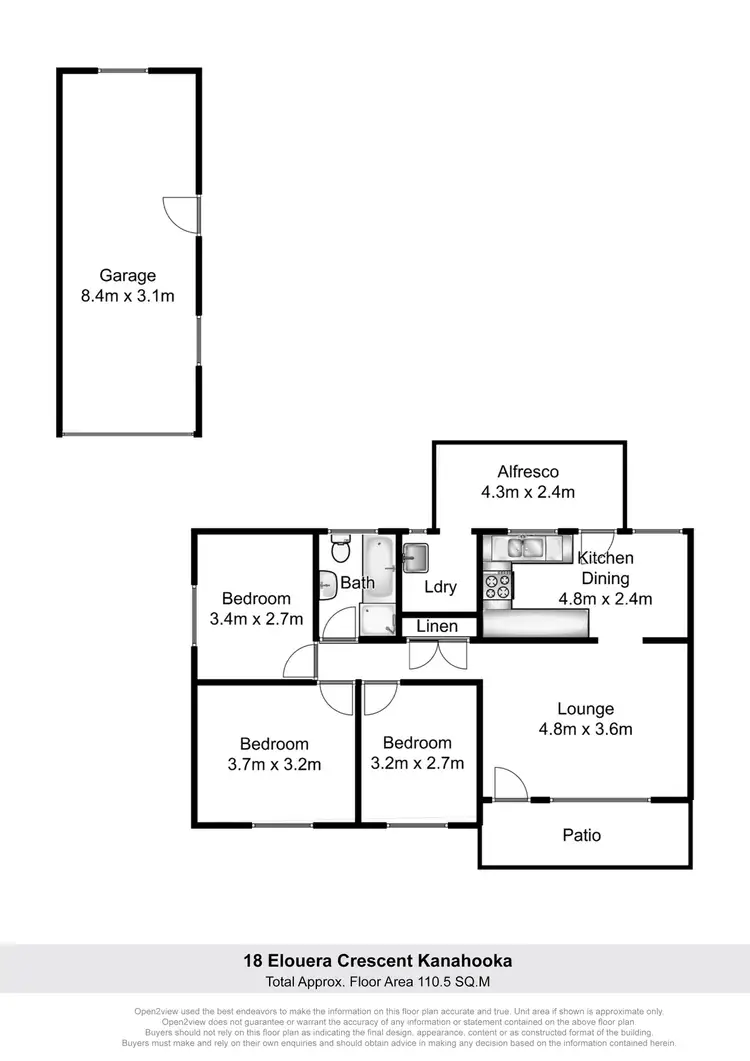 Floorplan of Homely house listing, 18 Elouera Crescent, Kanahooka NSW 2530