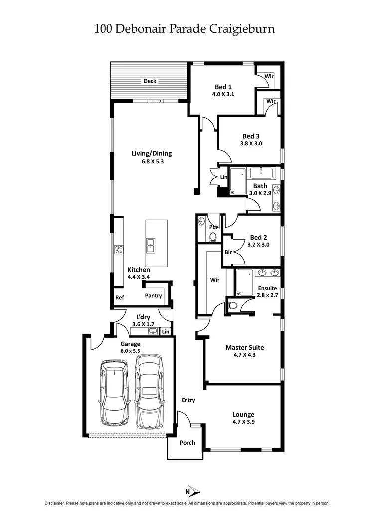 Floorplan of Homely house listing, 100 Debonair Parade, Craigieburn VIC 3064