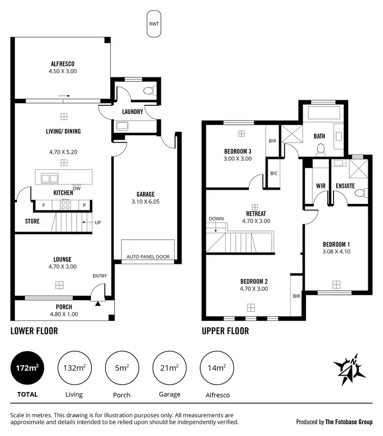 Floorplan of Homely townhouse listing, 2B Poplar Crescent, Campbelltown SA 5074