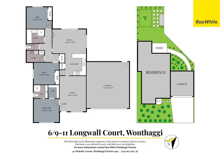 Floorplan of Homely unit listing, 6/9-11 Longwall Court, Wonthaggi VIC 3995