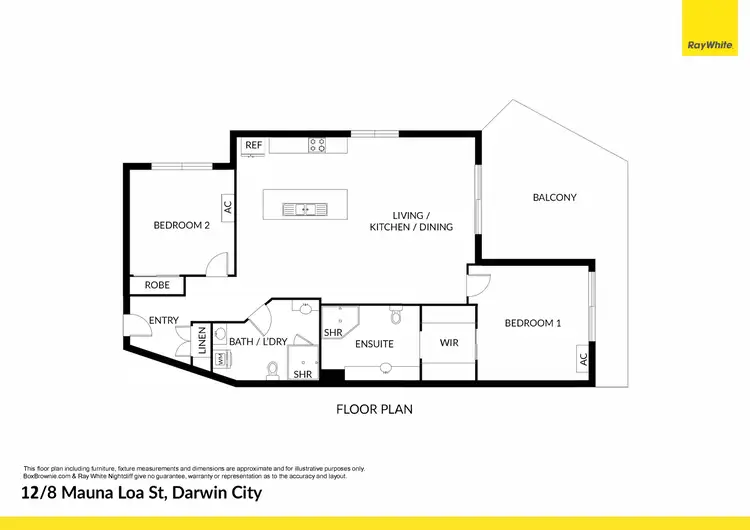 Floorplan of Homely apartment listing, 12/8 Mauna Loa Street, Darwin City NT 800